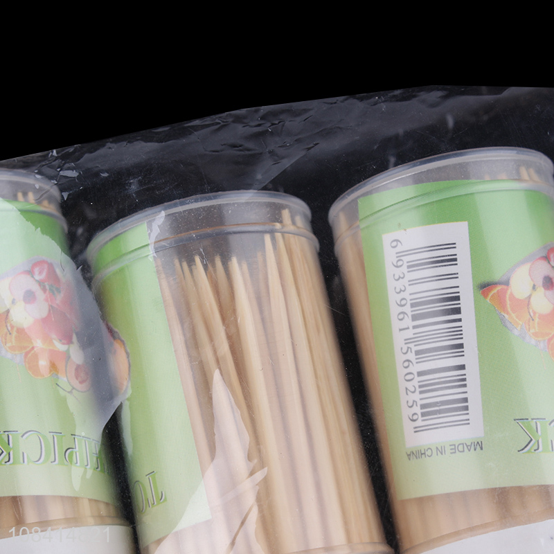 Hot selling 100 pieces disposable bamboo toothpicks multi-function toothpicks