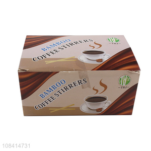 Wholesale 500 pieceseco-friendly disposable bamboo coffee stirrers for tea