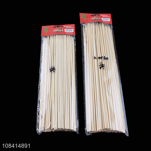 High quality 50 pieces biodegradable disposable bamboo skewers bbq sticks