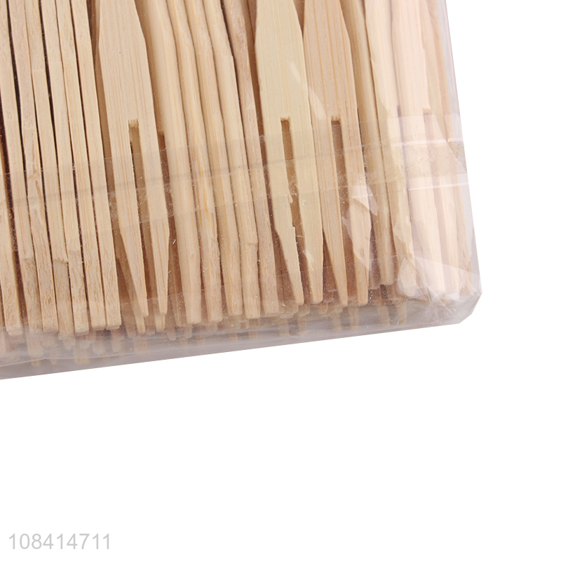 China wholesale 80 pieces disposable biodegradable natural bamboo fruit picks