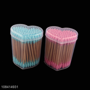 Factory supply 200 pieces bamboo stick cotton swabs makeup remover swabs