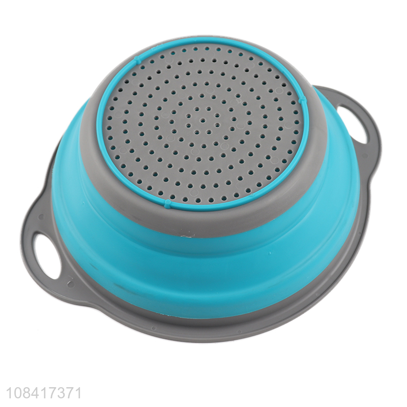 Hot selling collapsible plastic drain basket kitchen food washing basket