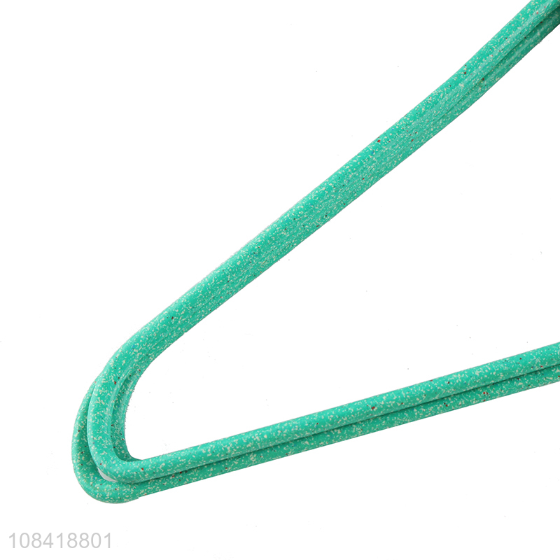 High quality 3 pieces pvc coated iron clothes hangers metal shirt hangers