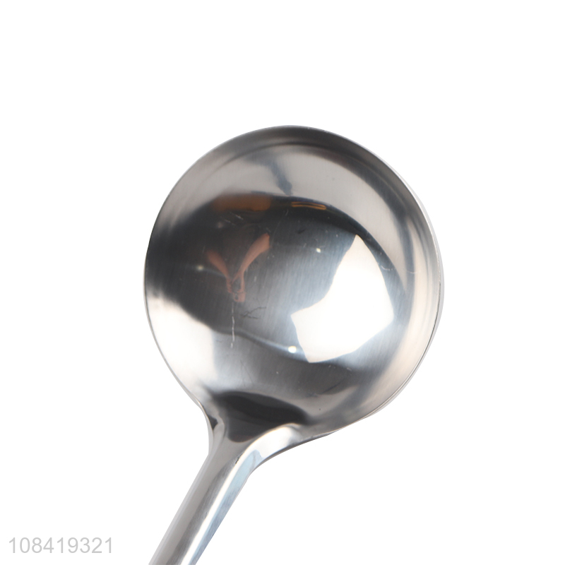 Wholesale solid stainless steel soup ladle cooking ladle for soup