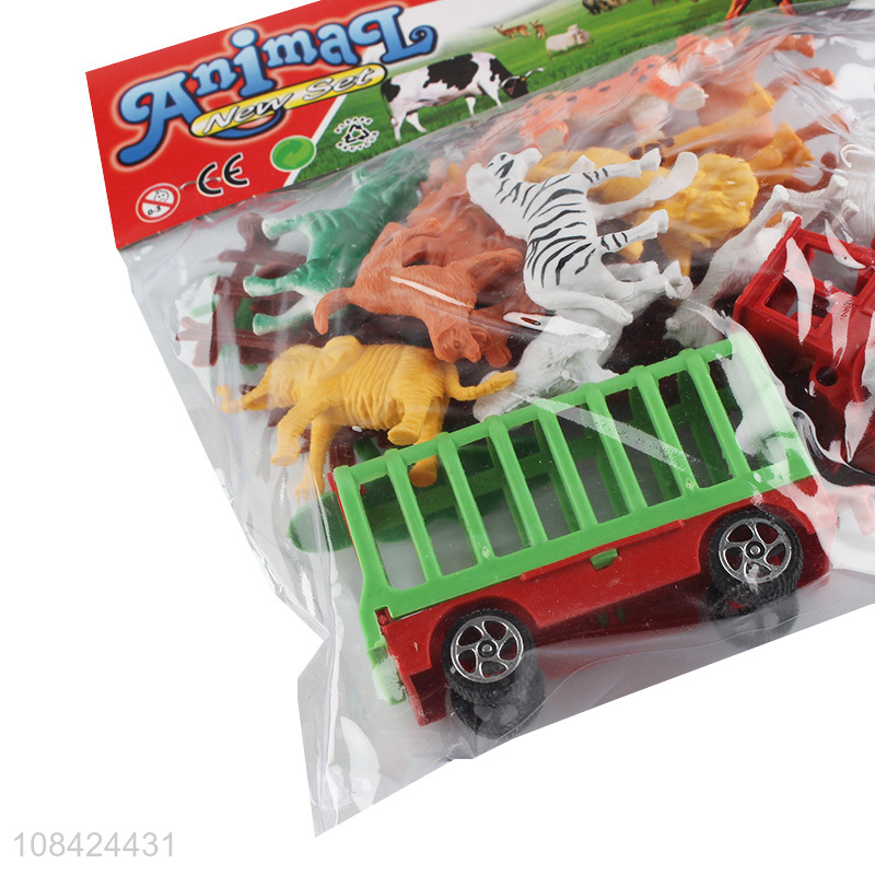 Yiwu direct sale creative animal model toys set for kids