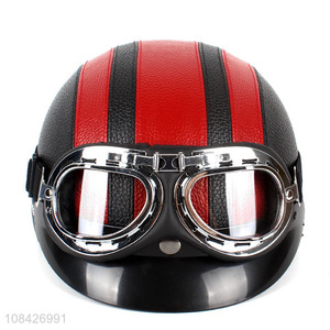 Wholesale price fashion safety helmet with wind goggles