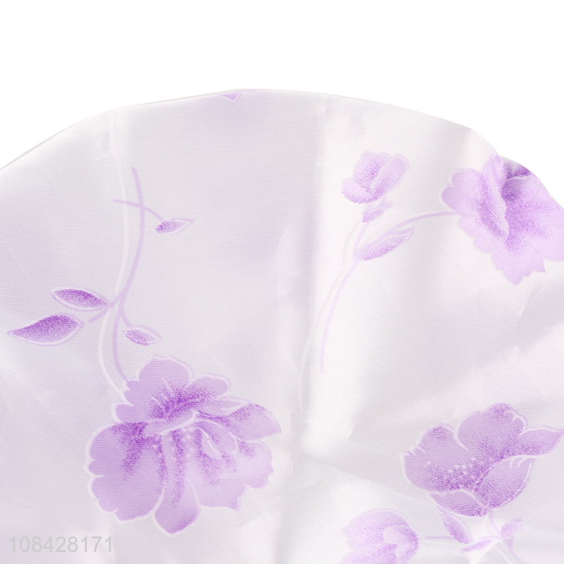 Low price wholesale printed satin trim shower cap