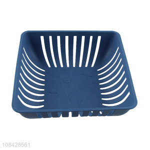 Wholesale hollowed-out plastic fruit basket vegetable drain basket