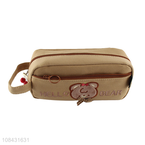 Online wholesale bear pattern school office stationery pencil bag