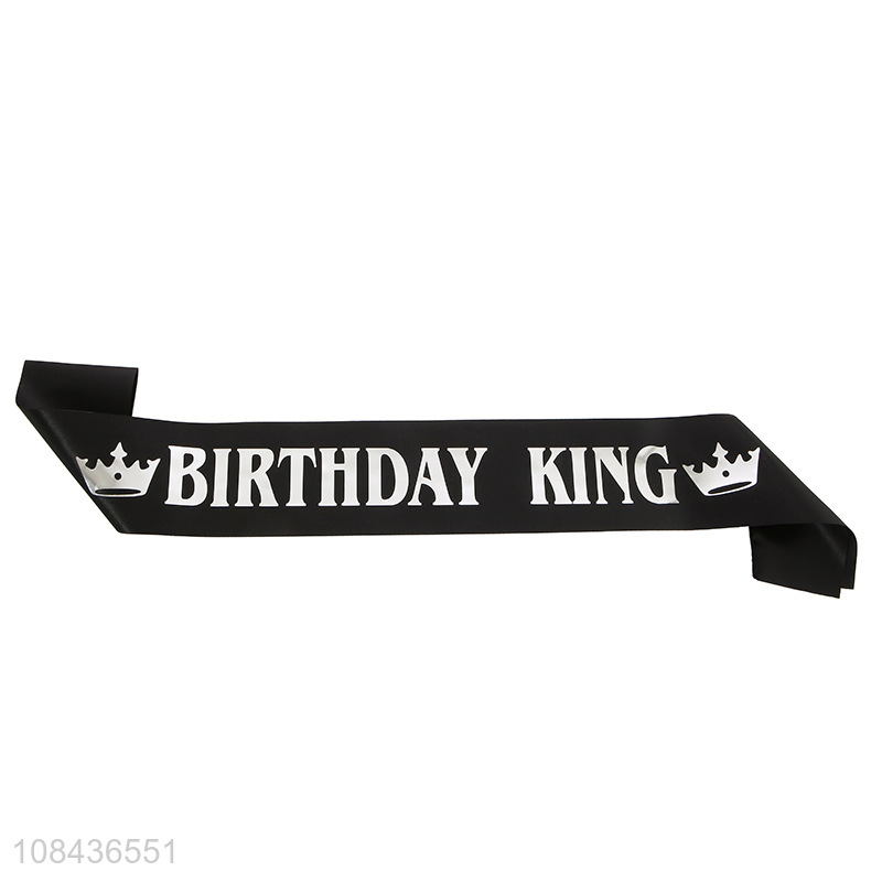 Hot Selling Birthday Boy Sash Satin Party Sashes for Men