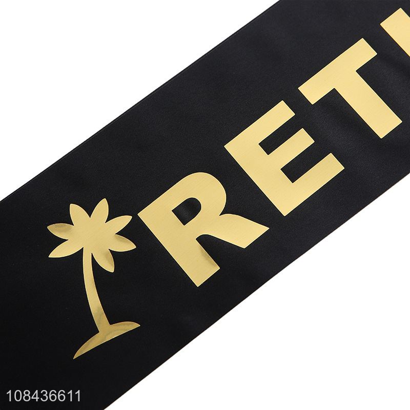 Wholesale I Retired Sash Retirement Party Sash for Men Women