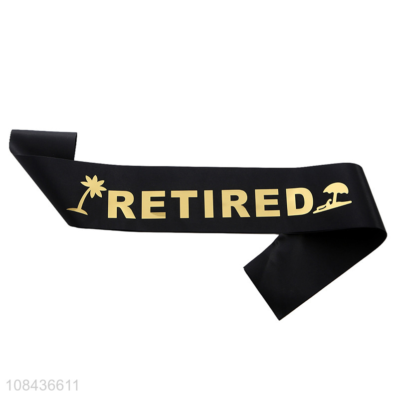 Wholesale I Retired Sash Retirement Party Sash for Men Women