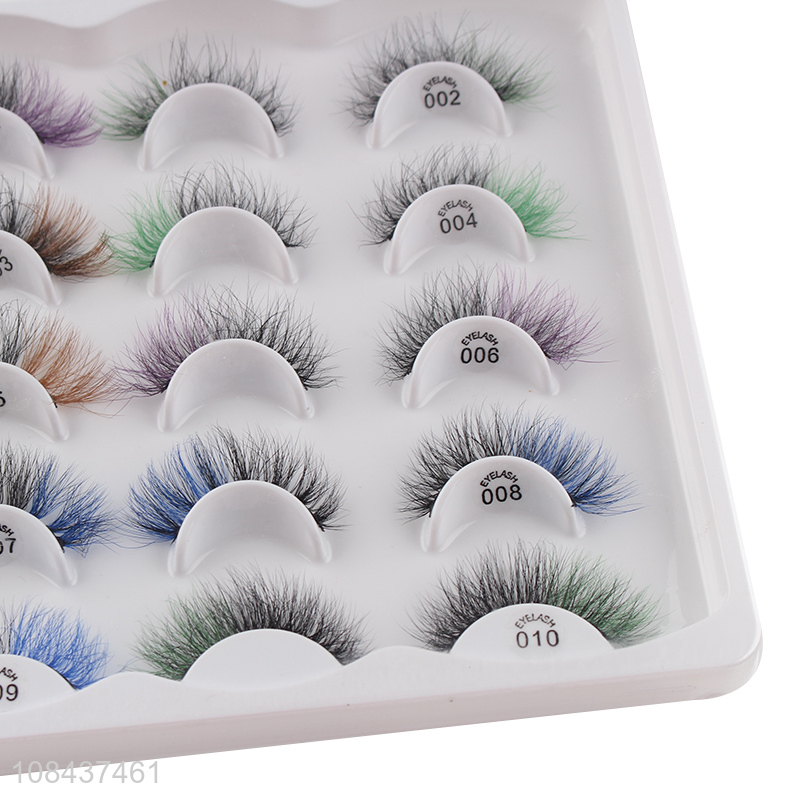 Yiwu direct sale color art faux eyelashes ladies cosmetics