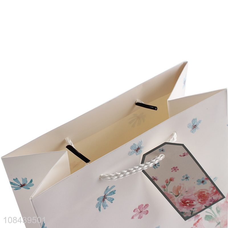 Hot products flower pattern paper bag gifts packaging bag