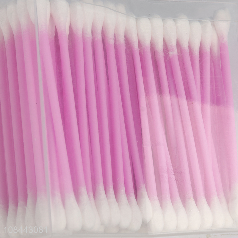 Wholesale 500pcs double-tipped plastic stick cotton swabs cotton buds