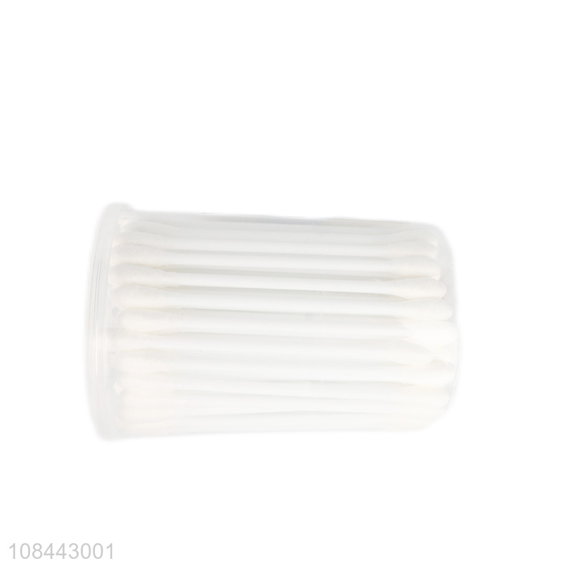 High quality 100pcs organic strong wooden sticks cotton swabs for sale