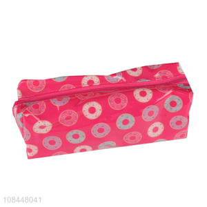 New arrival creative cute donut printed pencil bag for sale