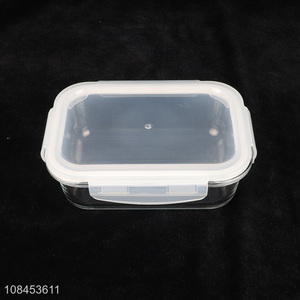 Good quality transparent high borosilicate glass food container storage box