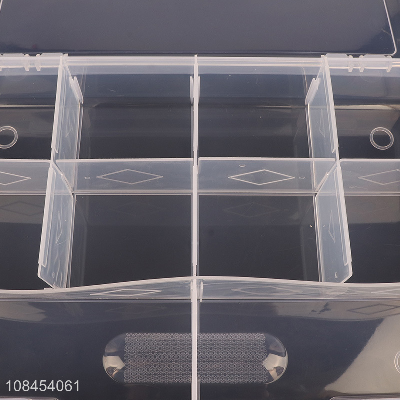 Online wholesale transparent adjustable kits tool storage box