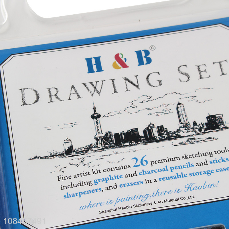Wholesale price sketch pencil sharpener eraser set