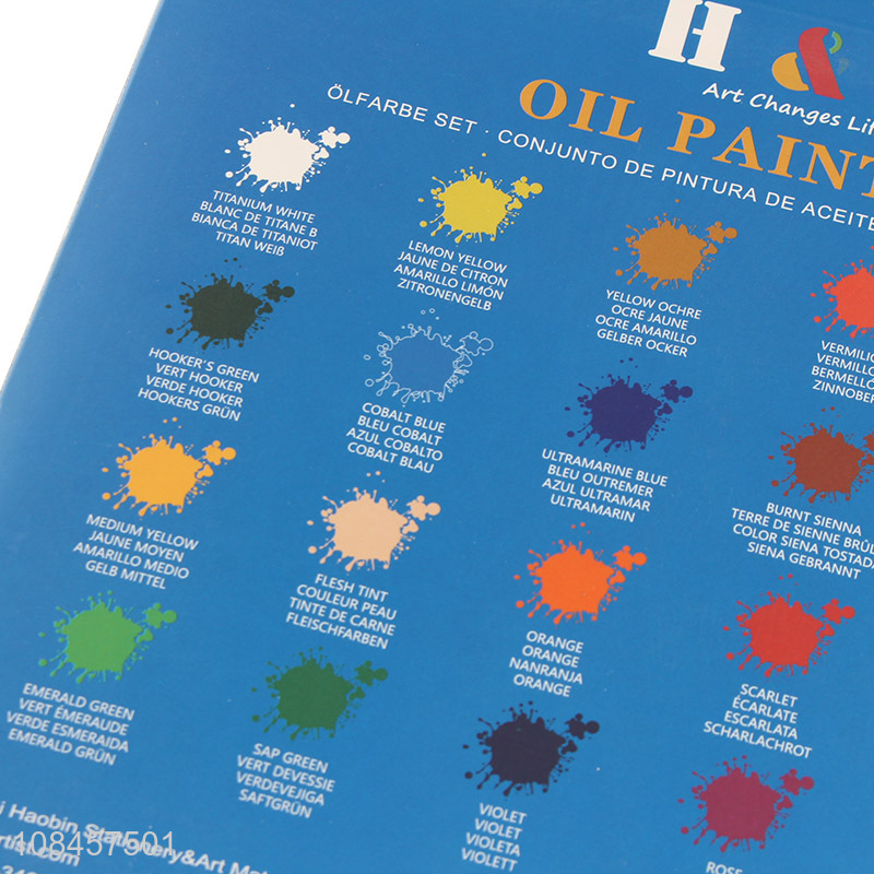 Factory wholesale 24 color oil paint pigment for students