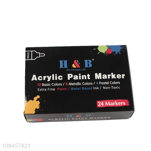 New products 24 color non-toxic acrylic paint marker