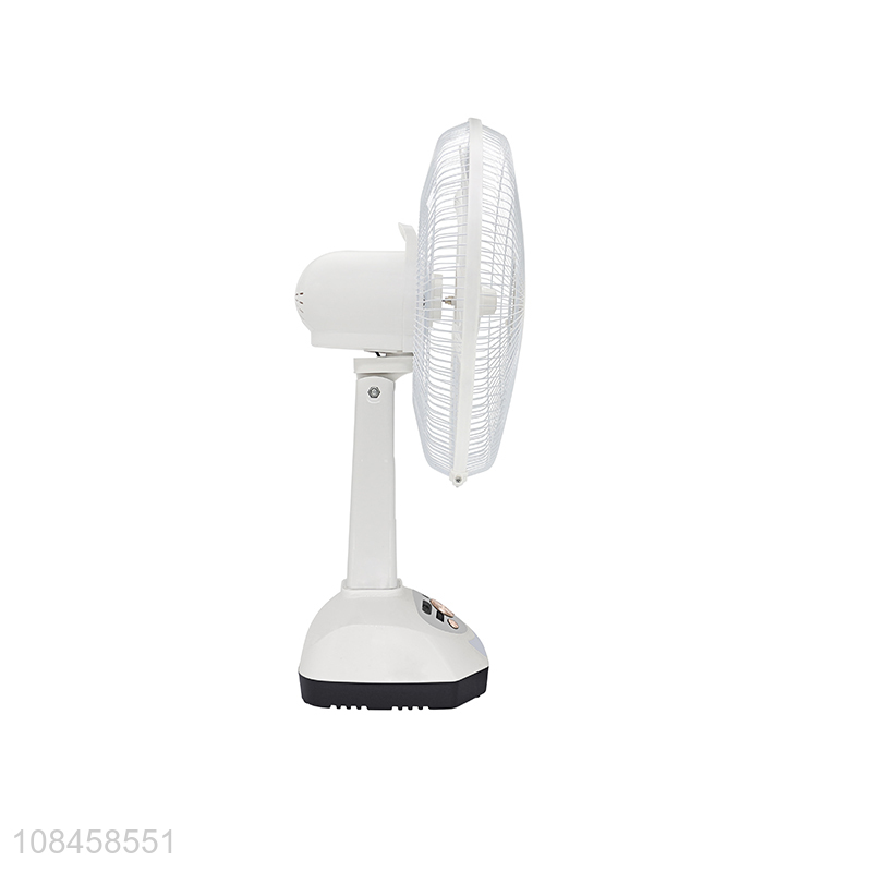 China products solar table fan rechargeable fan with led light