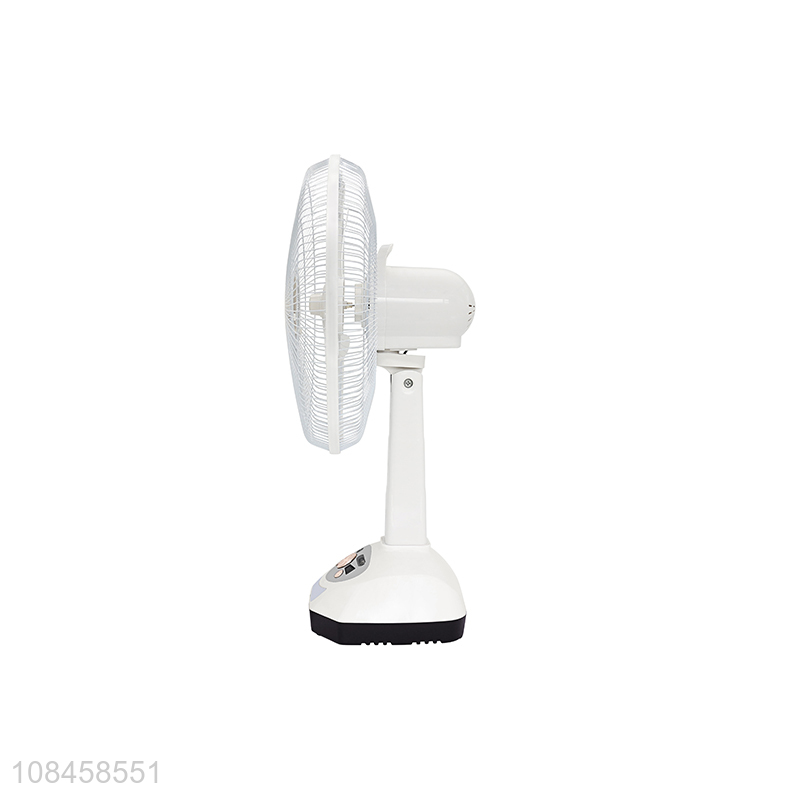 China products solar table fan rechargeable fan with led light