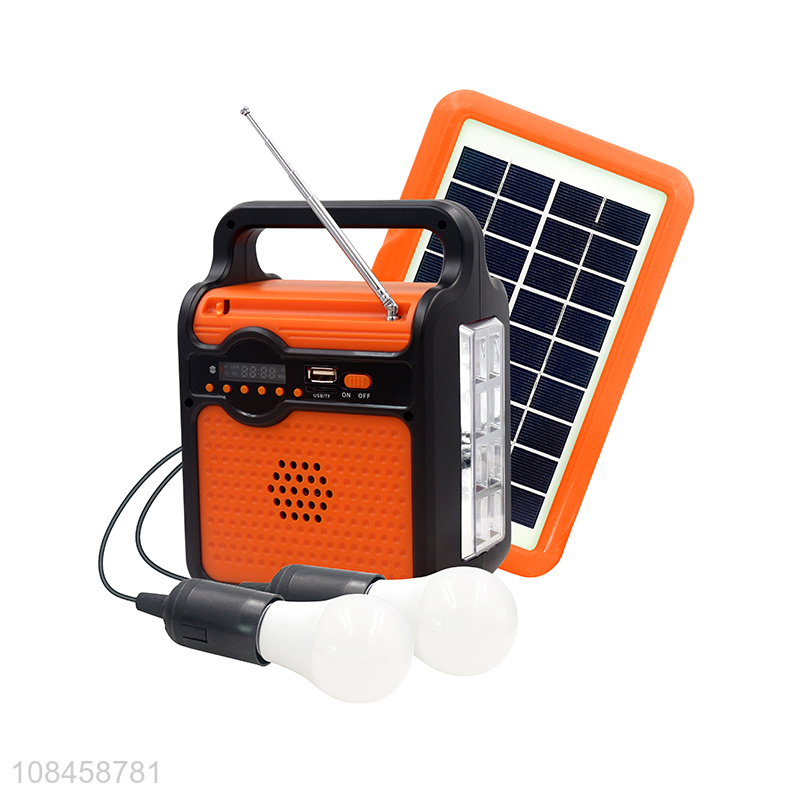 Factory wholesale solar portable radio lighting system