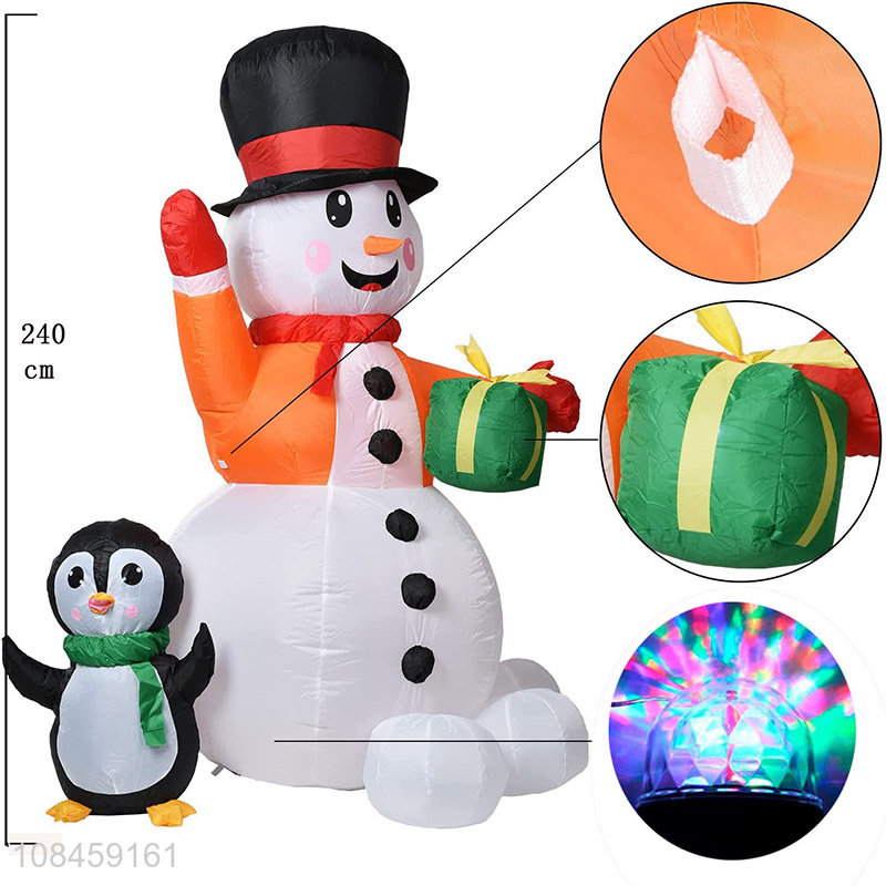 Cute design outdoor decoration snowman shape inflatable toys for sale