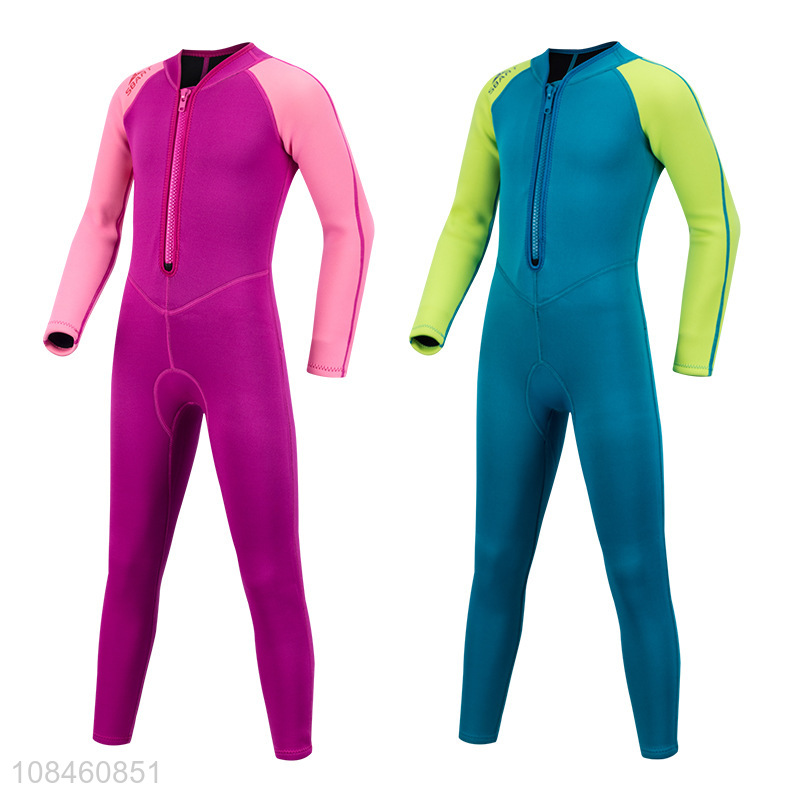 Wholesale 2mm neoprene kids wetsuit long sleeved full body children wetsuit