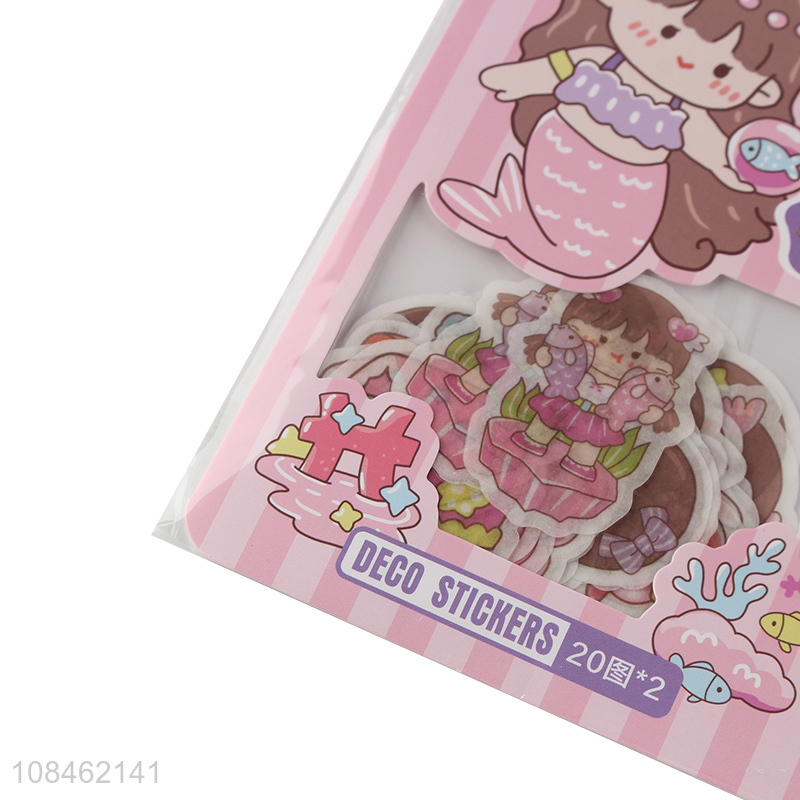 Best seller cartoon printed hand account sticker bag set