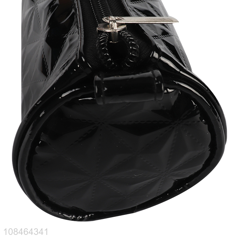 Hot selling black PVC pencil bag stationary storage bag