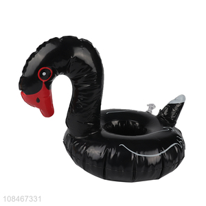 Recent design black swan shaped inflatable drinks holder pool cup holder