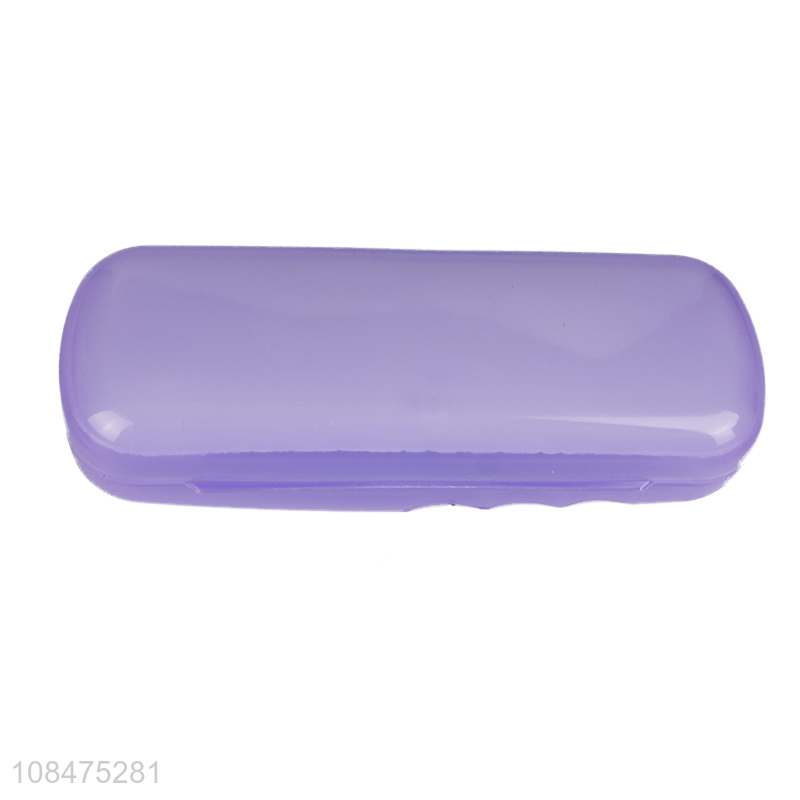 Good quality candy colored portable hard shell plastic eyeglasses case