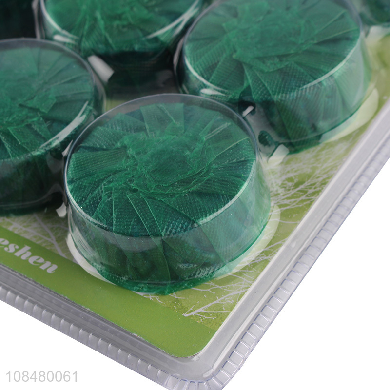 Wholesale green toilet blocks 9pcs toilet deodorant cleaner