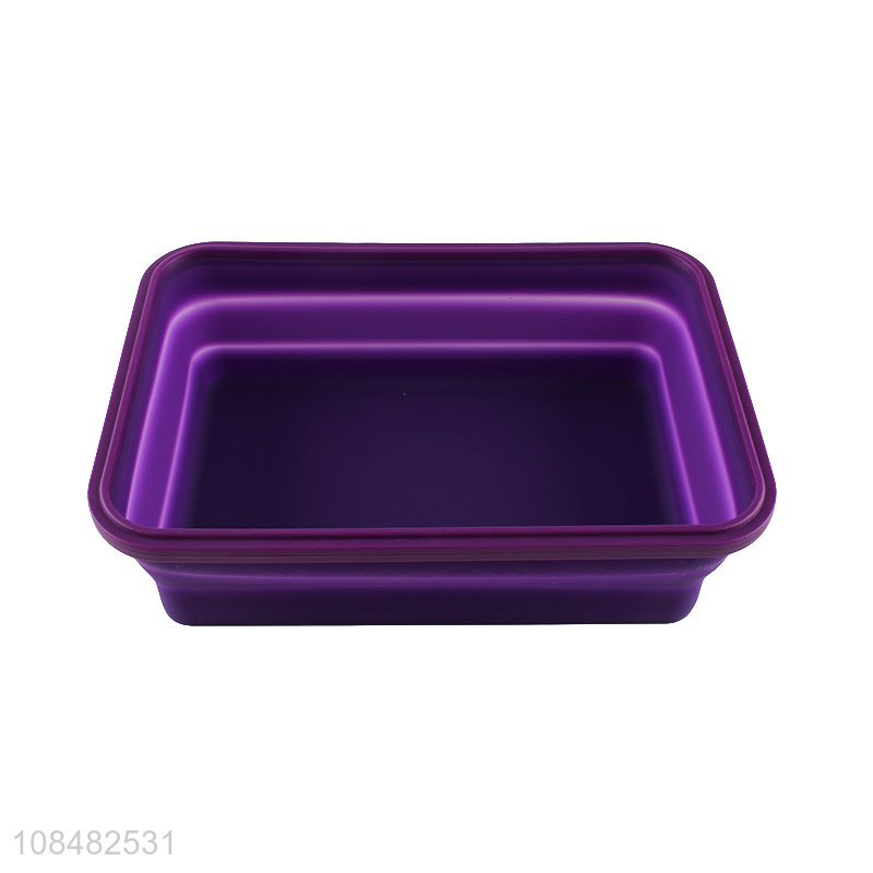 High quality outdoor airtight collapsible silicone bento box