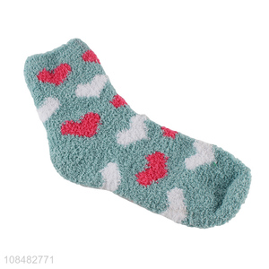China imports fuzzy floor socks coral fleece socks for women
