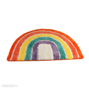 Best selling rainbow shape colourful decorative floor mat