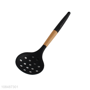 High quality silicone slotted ladle slotted skimmer strainer for cooking