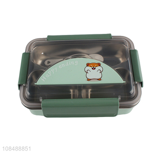 Factory supply stainless steel kids lunch box with spoon