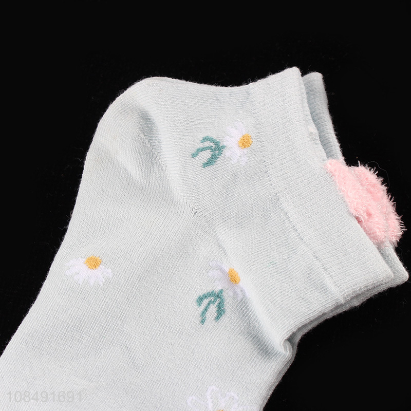 New style flower pattern summer women casual short socks
