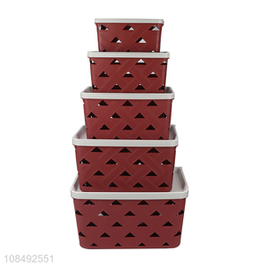 High quality imitation leather storage basket for sale