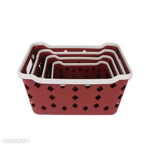 China market creative imitation leather portable storage basket