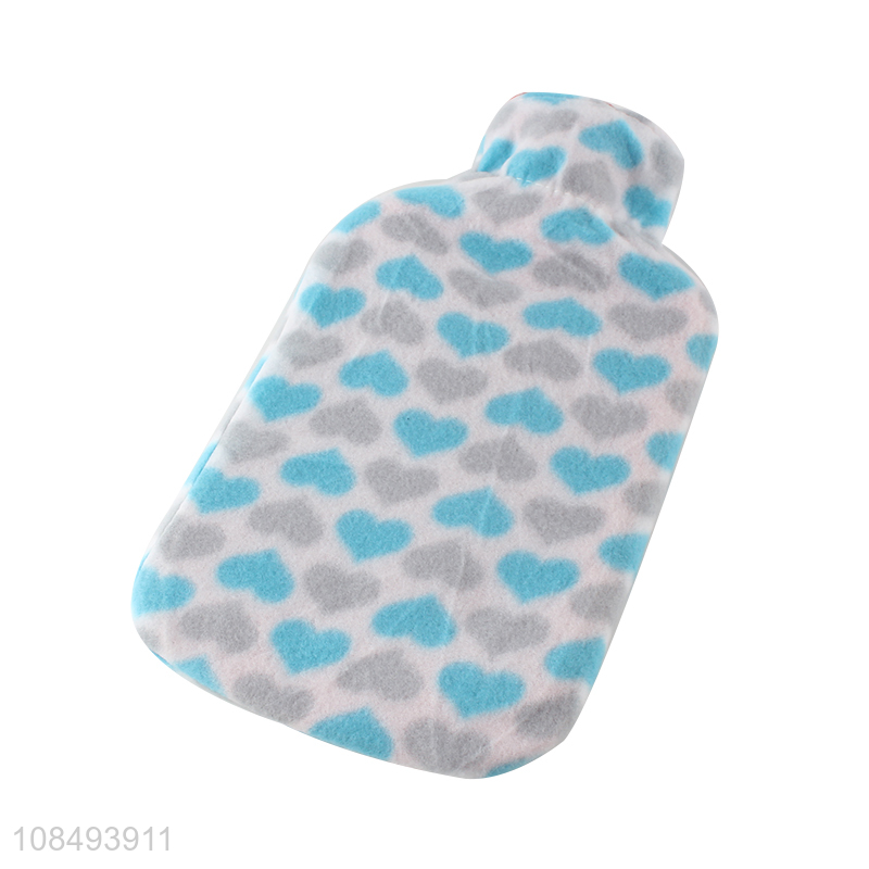 Factory supply 2L empty hot water bag with cover for hot & cold compress