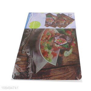 Wholesale waterproof oilproof anti-slip 6 placemats and 6 coasters set