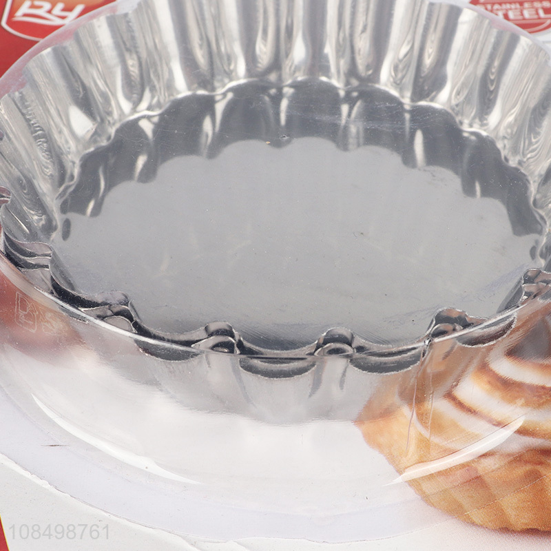 Hot sale 3pcs stainless steel cake mould egg tart mold