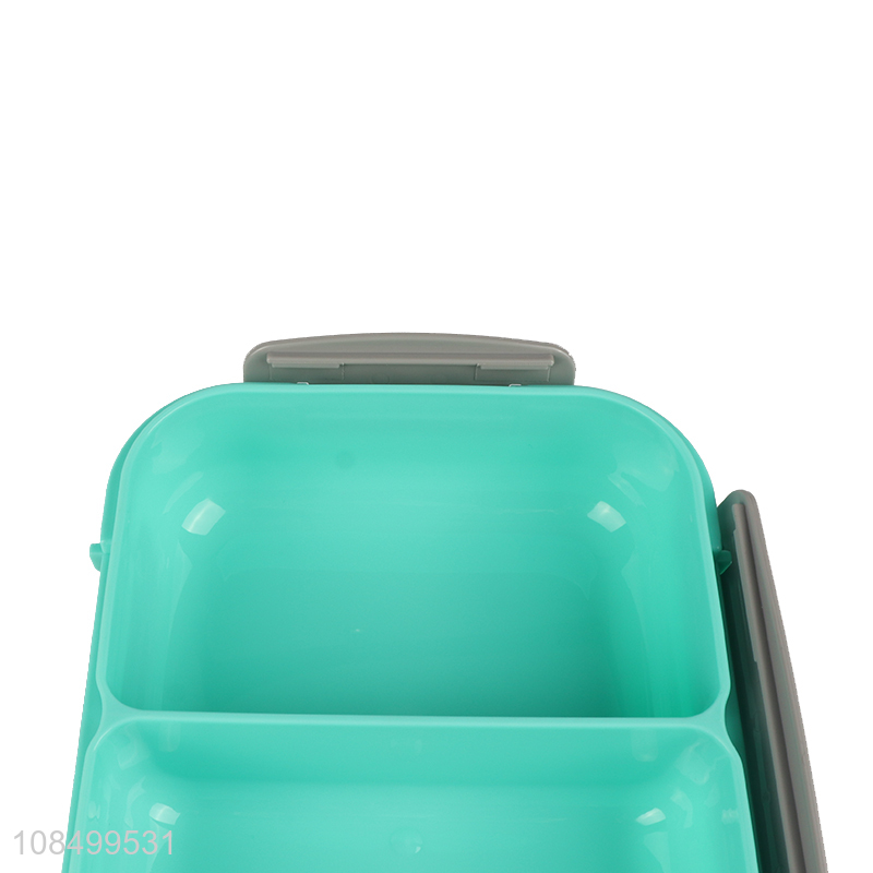 High quality plastic seal two-grid lunch box sanitary crisper