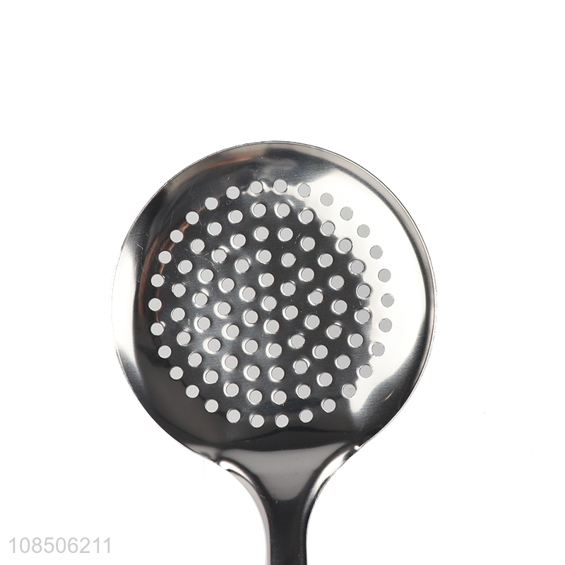 High quality stainless steel slotted spoon skimmer kitchen strainer