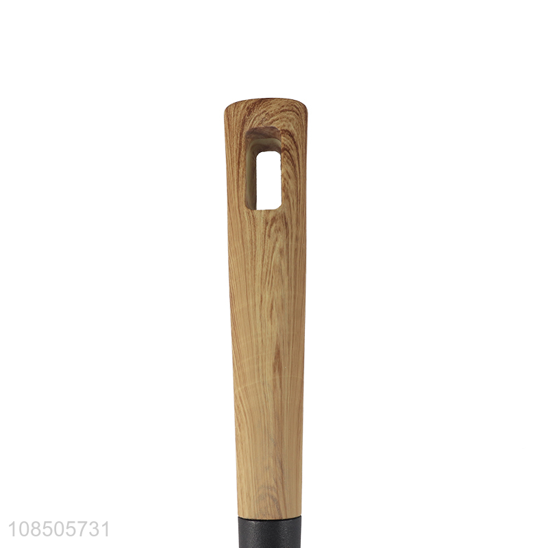 Wholesale non-stick nylon slotted spoon with wood grain handle